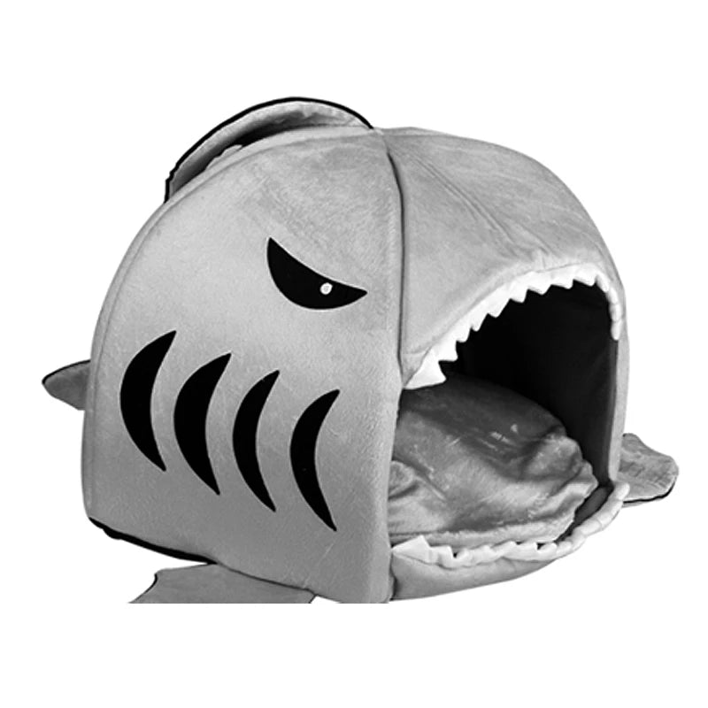 Large Mouth Shark Sponge Nest House Comfortable Pet House Washable Pet Nest for Cat & Dog Kennel