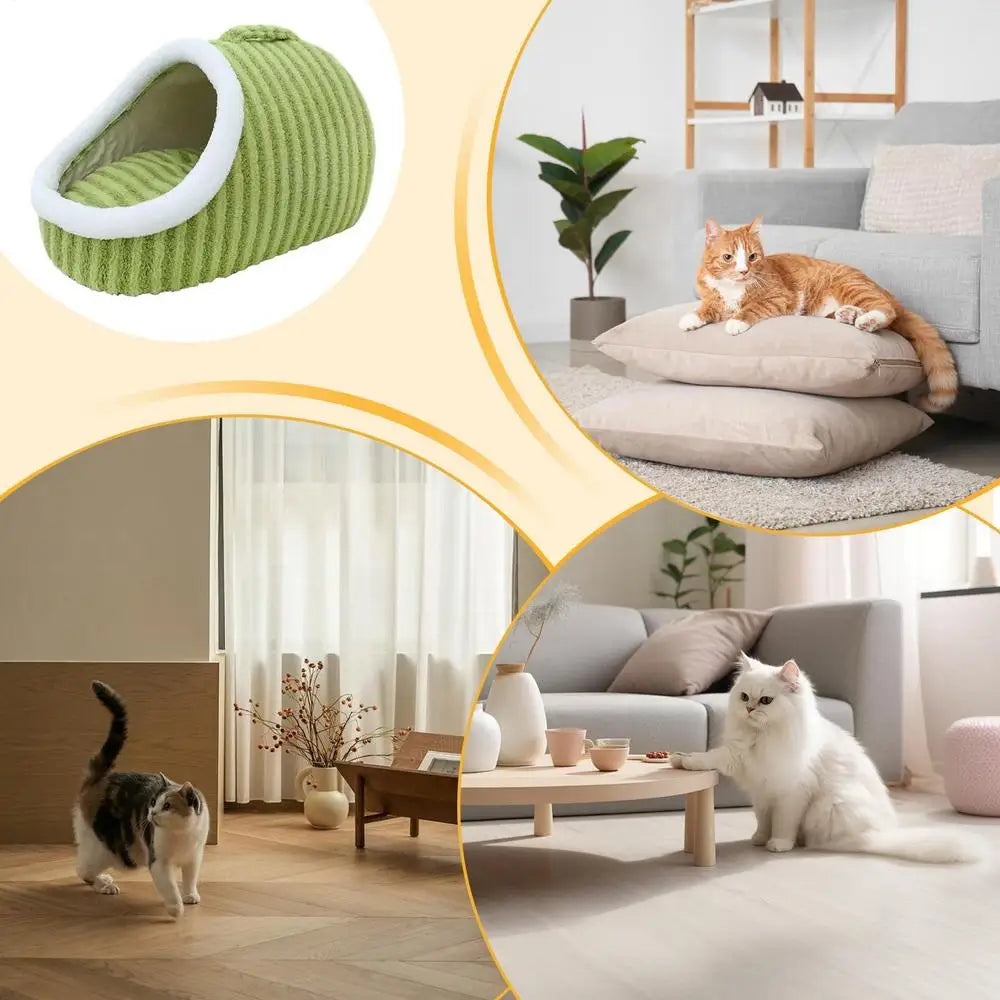 Cat Cave For Indoor Cats Medium Large Cats Cave Bed Cozy Slipper For Indoor Pets Cozy Pet Hideaway Bed Cute Covered Cat Bed With