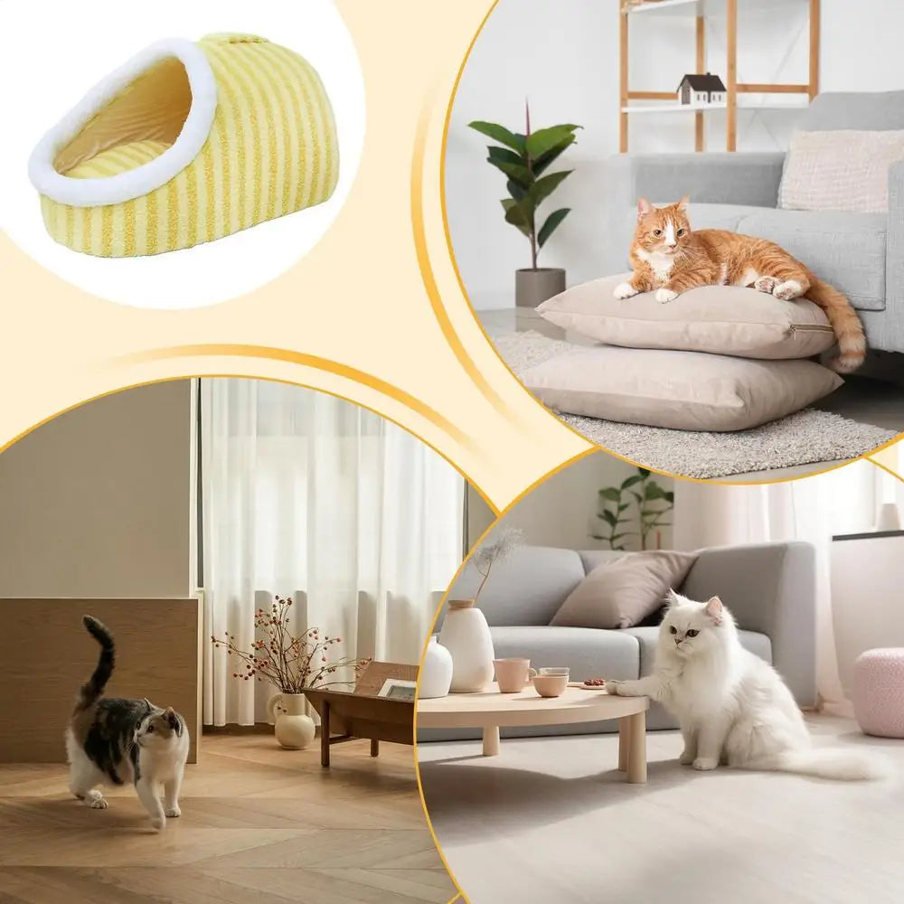 Cat Cave For Indoor Cats Medium Large Cats Cave Bed Cozy Slipper For Indoor Pets Cozy Pet Hideaway Bed Cute Covered Cat Bed With